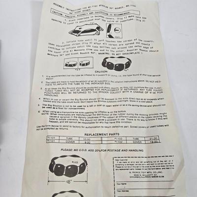 LOT 82: Snow Zone 36-inch Diameter Inflatable Snow Tube and Rubber Bouncing Tube