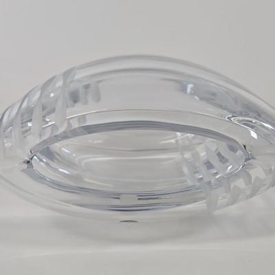 LOT 87: Rosenthal Crystal Pillow Vase Cut Vertical Waves, RCR Toscana Wine Carafe Italian Tuscan Crystal, and Lenox Windswept Clear Cut...