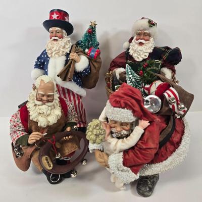 LOT 90: Possible Dreams Clothtique Santa Figurines with Original Boxes
