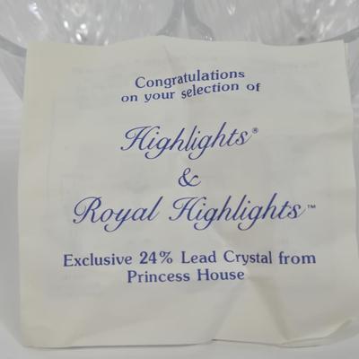 LOT 91: Glass Trifle Bowl, Handled Dessert Plate, Two Boxes of Luminarc Cordial Glasses, Silverplate Deep Silver Heart Shaped Nut Candy...