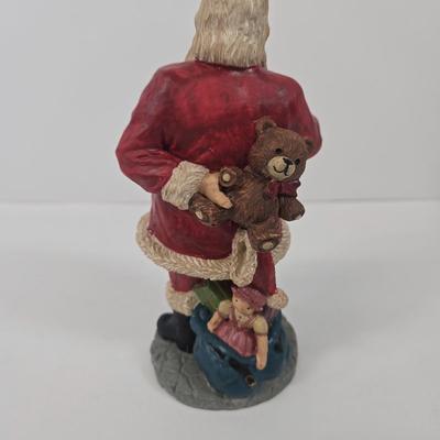 LOT 92: Two Lighted Santa Claus Christmas Window Decor, Two Miniature Noel Candle Trains, and Jolly St Nick Collection Two Jovial Holiday...