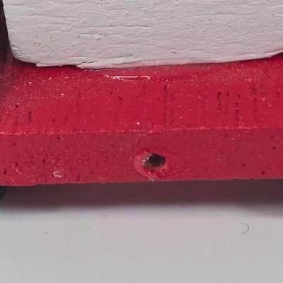 LOT 92: Two Lighted Santa Claus Christmas Window Decor, Two Miniature Noel Candle Trains, and Jolly St Nick Collection Two Jovial Holiday...