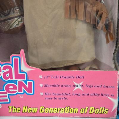 LOT 93: Vintage Country Western Dolls with Crocheted Outfits, Furskins, and More