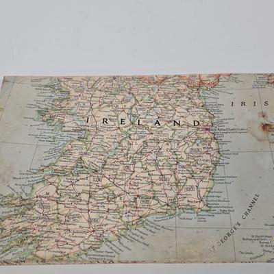 LOT 95: Travel Lot Including Vintage Maps, Brochures, Berlitz Interpreter, Postcards, Stamps, and More