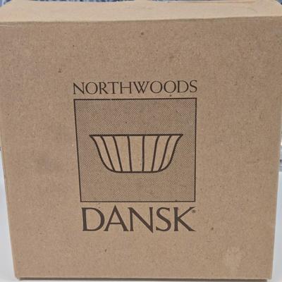 LOT 96: Two Sets of Dansk Candle Holders in Original Boxes, Dansk Northwoods Bowl in Original Box,Studio Nova Saratoga Hurricane Votive...