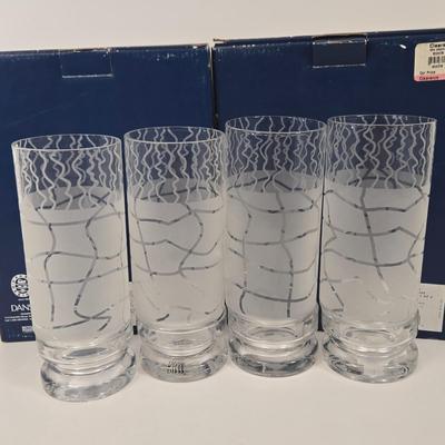 LOT 96: Two Sets of Dansk Candle Holders in Original Boxes, Dansk Northwoods Bowl in Original Box,Studio Nova Saratoga Hurricane Votive...