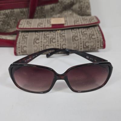 LOT 98: Liz Claiborne Logo Handbag with Matching Wallet, Calvin Klein Leather Wallet, Art Deco Women's Collection Address, Birthday,...