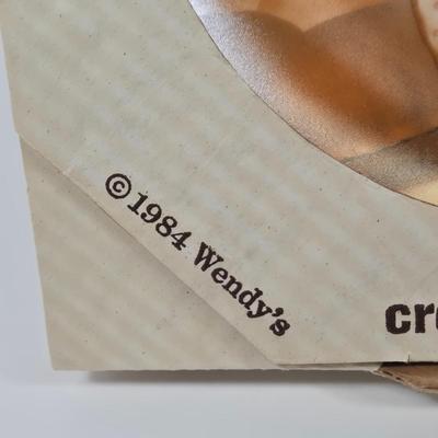 LOT 99: Rita's Mascot Plush Toy, Pillsbury Playthings Poppie Fresh Figure in Original Box, and 1984 Wendy’s Collectors Plate