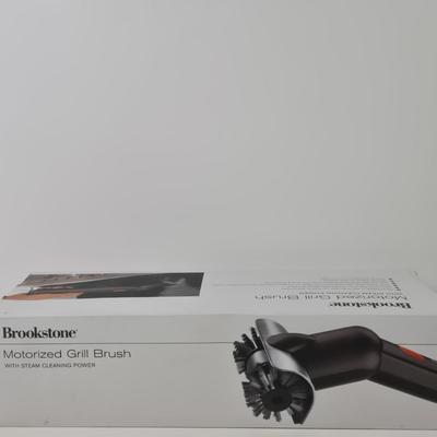 LOT 105: Go Fish Scrub Sponges, Gilmour 362 Professional Hose End Sprayer, Brookstone Motorized Grill Brush, Sears Rotisserie Kit,...