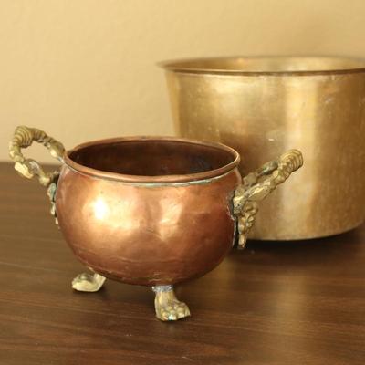 Sale Photo Thumbnail #57: Vintage copper and brass bowls