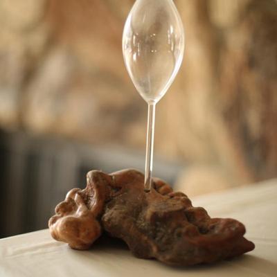 Sale Photo Thumbnail #58: Artistic glass and wood sculpture