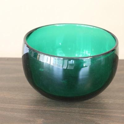 Sale Photo Thumbnail #73: Green Glass Bowl