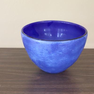 Sale Photo Thumbnail #75: blue glass bowl