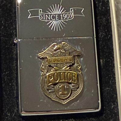 Very Scarce c1993 Harley Davidson POLICE-1 Since 1909 ZIPPO LIGHTER Motorcycles Lighter NIB as Pictured.