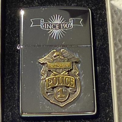 Very Scarce c1993 Harley Davidson POLICE-1 Since 1909 ZIPPO LIGHTER Motorcycles Lighter NIB as Pictured.