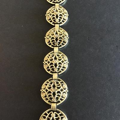 Sale Photo Thumbnail #173: Vintage Gold Tone Bracelet 
Has some wear blemishes please see attached photos