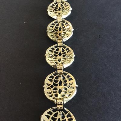 Sale Photo Thumbnail #175: Vintage Gold Tone Bracelet 
Has some wear blemishes please see attached photos