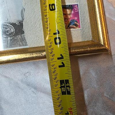 Framed Elvis Presley Vintage Western Film Publicity Still with 29¢ Legends of American Music Stamp