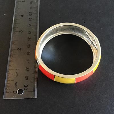 Sale Photo Thumbnail #229: Beautiful Multi Colored enamel fashion bracelet Please see attached photos