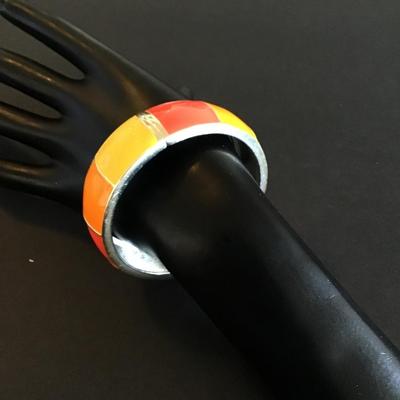 Sale Photo Thumbnail #228: Beautiful Multi Colored enamel fashion bracelet Please see attached photos