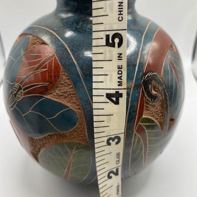 Nicaraguan Signed Jose Lopez folk art vase