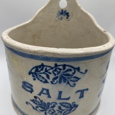 Stoneware hanging salt box