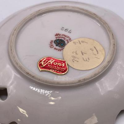 Lefton card theme trinket plates