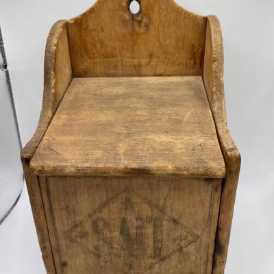 Vintage wood salt box