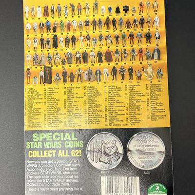 Rare 1984 MOC Kenner Star Wars Power of the Force Luke Skywalker - Sealed with Coin!