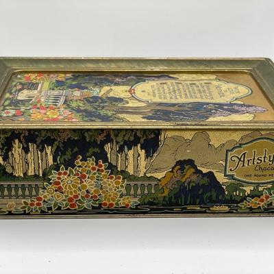 Art style chocolate tin