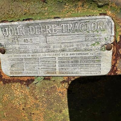 Vintage John Deere Model 40-S Tractor – Complete, Patina, Farm Find