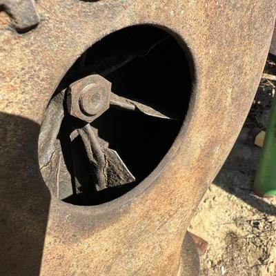 Vintage Columbus No. 400 Blacksmith Forge Blower – Cast Iron – Pedestal Mount