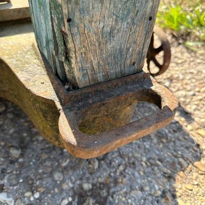 Antique Fairbanks Standard Platform Scale on Wheels – Wood Column & Cast Iron Base