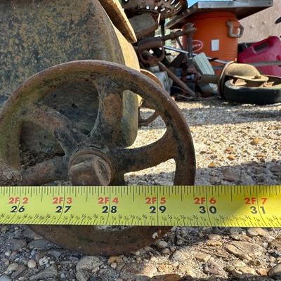 Antique Fairbanks Standard Platform Scale on Wheels – Wood Column & Cast Iron Base