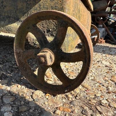 Antique Fairbanks Standard Platform Scale on Wheels – Wood Column & Cast Iron Base