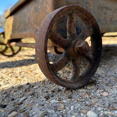 Antique Fairbanks Standard Platform Scale on Wheels – Wood Column & Cast Iron Base