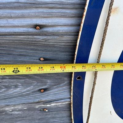 Large Vintage Gulf Oil Porcelain Gas Station Sign