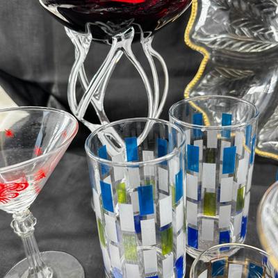 Mid Century cups and glassware