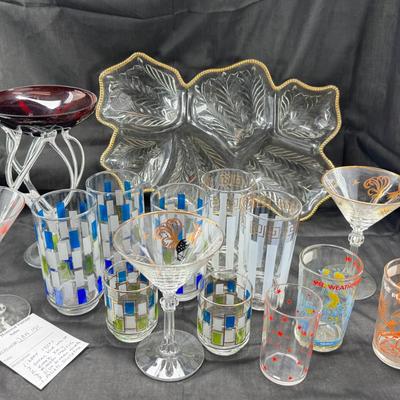 Mid Century cups and glassware