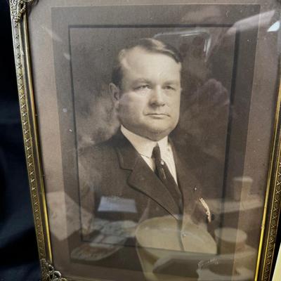 Antique collectibles Victorian Vanity set, Suede Ink Blotter