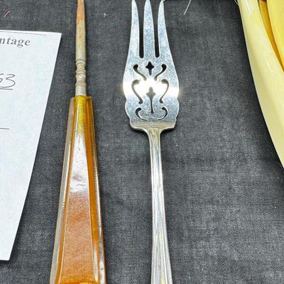 Antique collectibles Victorian Vanity set, Suede Ink Blotter