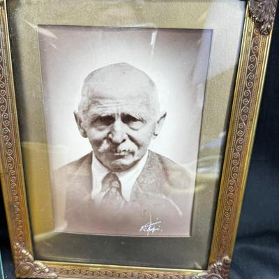 Antique collectibles Victorian Vanity set, Suede Ink Blotter