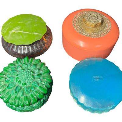 Sale Photo Thumbnail #432: Total of four pieces. Assorted materials. Measurement of largest: 5.5” Diameter. [BK]