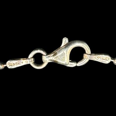 Sale Photo Thumbnail #436: [9.00g] This is a pair of bolo style necklaces. The chains are ball/bead style. Measurement: 17”L (each). [BK]