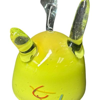 Unique MCM Freeform Footed Blown Glass Bowl