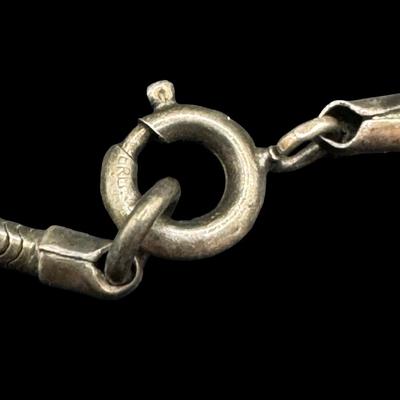 Sale Photo Thumbnail #454: [6.07g] Includes a bead bracelet, and a snake chain. Measurement of longest: 10”L. Silver content confirmed using Niton XRF precious metals analyzer. [BK]