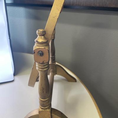 Vintage wooden oval cheval style decor