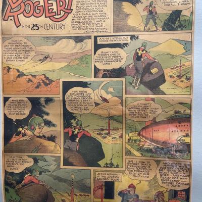 Framed Buck Rogers cartoon