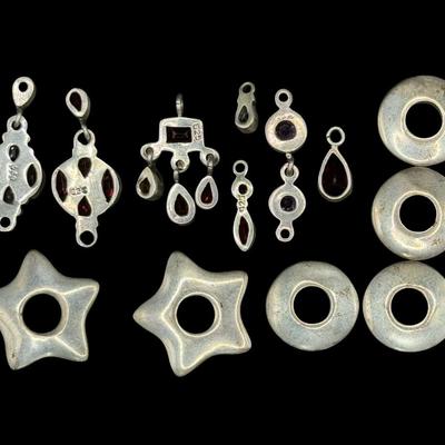 Sale Photo Thumbnail #567: [52.00g] Includes pendants, and more. Total of 13 pieces. Silver content confirmed using Niton XRF precious metals analyzer. [BK]