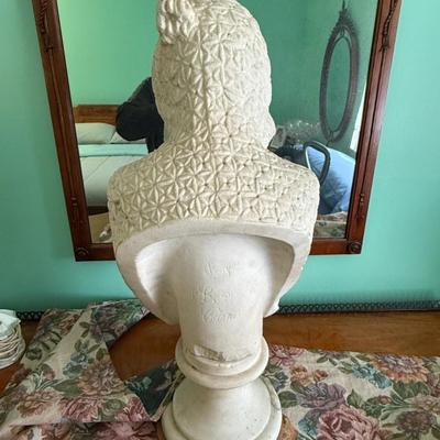 Italian 19th Century White Carrara 2-Piece Marble Statue, Signed Pietro Lazzarini c1800's Approx 25" Tall Preowned from an...